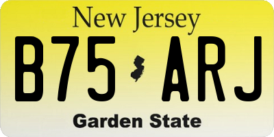 NJ license plate B75ARJ