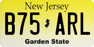 NJ license plate B75ARL