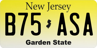 NJ license plate B75ASA