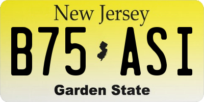 NJ license plate B75ASI