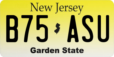 NJ license plate B75ASU