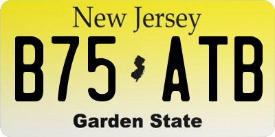 NJ license plate B75ATB