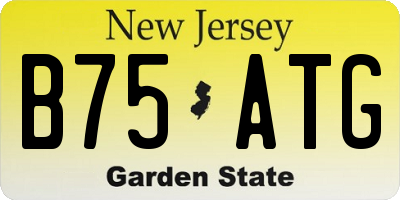 NJ license plate B75ATG