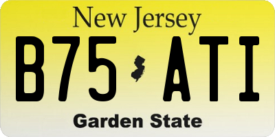 NJ license plate B75ATI