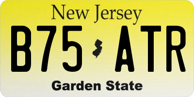 NJ license plate B75ATR
