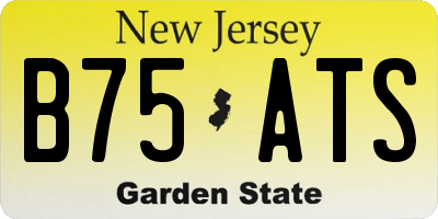 NJ license plate B75ATS