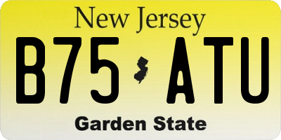 NJ license plate B75ATU