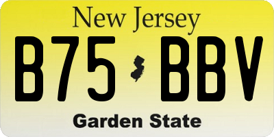 NJ license plate B75BBV
