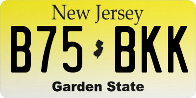 NJ license plate B75BKK