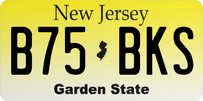 NJ license plate B75BKS