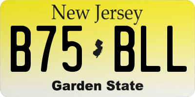 NJ license plate B75BLL
