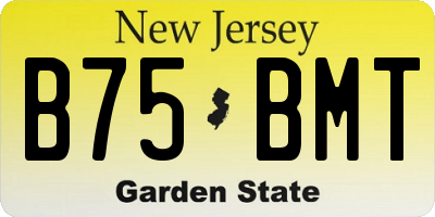 NJ license plate B75BMT