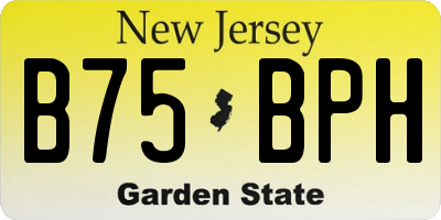 NJ license plate B75BPH