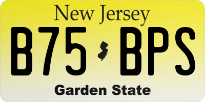 NJ license plate B75BPS