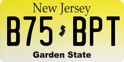 NJ license plate B75BPT