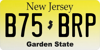 NJ license plate B75BRP