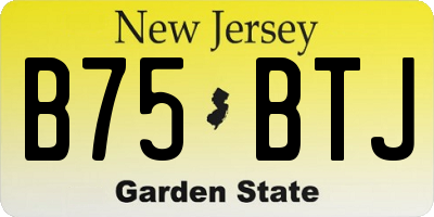 NJ license plate B75BTJ