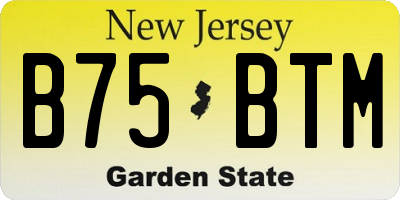 NJ license plate B75BTM