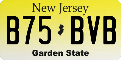 NJ license plate B75BVB