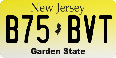 NJ license plate B75BVT