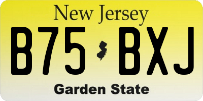 NJ license plate B75BXJ