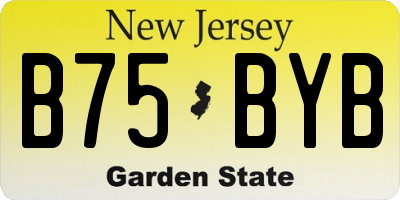 NJ license plate B75BYB