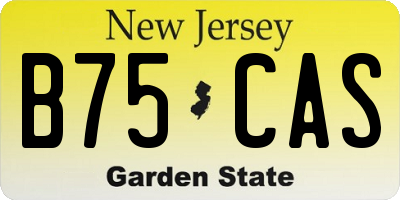 NJ license plate B75CAS