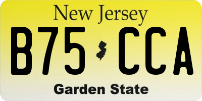 NJ license plate B75CCA