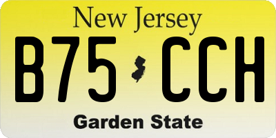 NJ license plate B75CCH