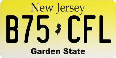 NJ license plate B75CFL