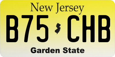 NJ license plate B75CHB