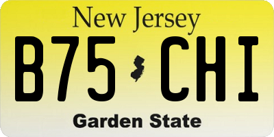 NJ license plate B75CHI