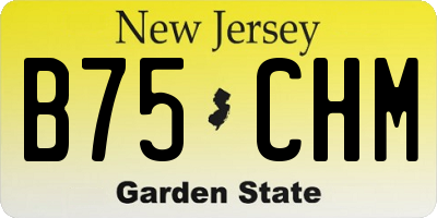 NJ license plate B75CHM