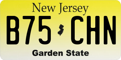 NJ license plate B75CHN