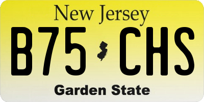 NJ license plate B75CHS