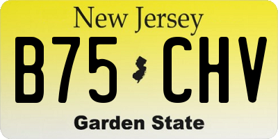 NJ license plate B75CHV