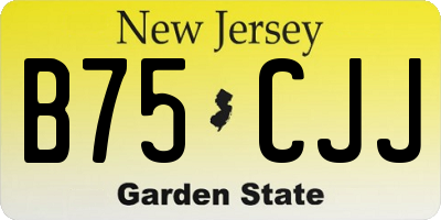 NJ license plate B75CJJ