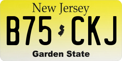 NJ license plate B75CKJ