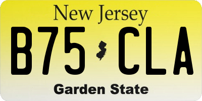 NJ license plate B75CLA