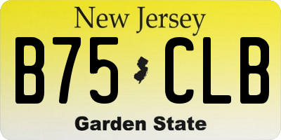 NJ license plate B75CLB