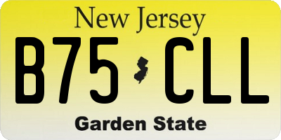 NJ license plate B75CLL