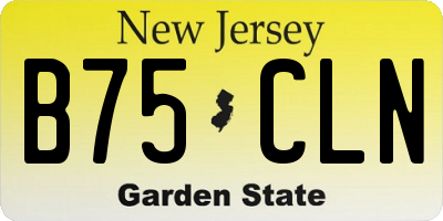 NJ license plate B75CLN