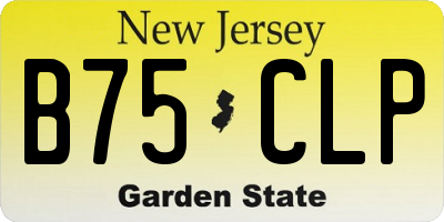 NJ license plate B75CLP