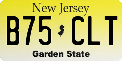 NJ license plate B75CLT