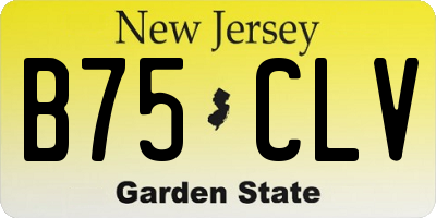 NJ license plate B75CLV