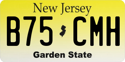 NJ license plate B75CMH
