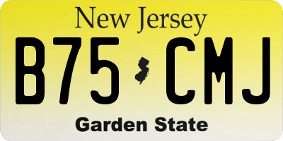 NJ license plate B75CMJ