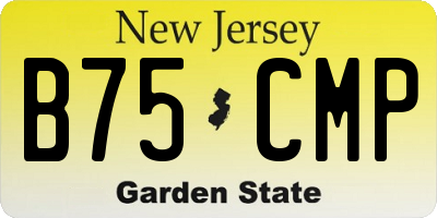 NJ license plate B75CMP