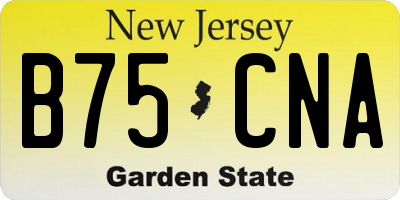 NJ license plate B75CNA