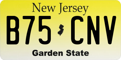 NJ license plate B75CNV